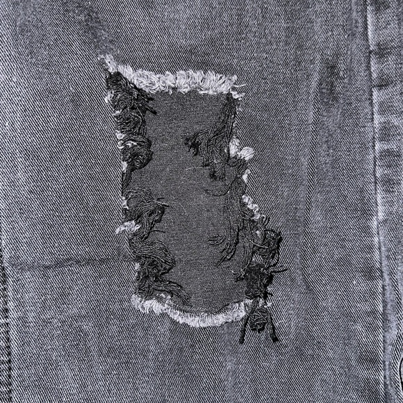 High Waisted Black Ripped Jeans - Picture 3 of 4